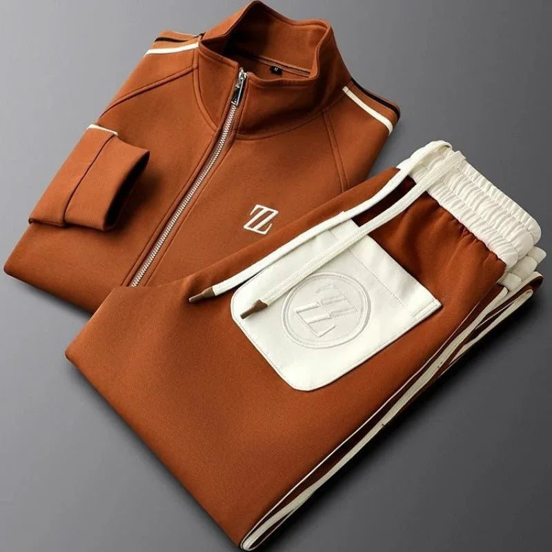 Trendy Stand Collar Casual Sports Suit  Pre2brand