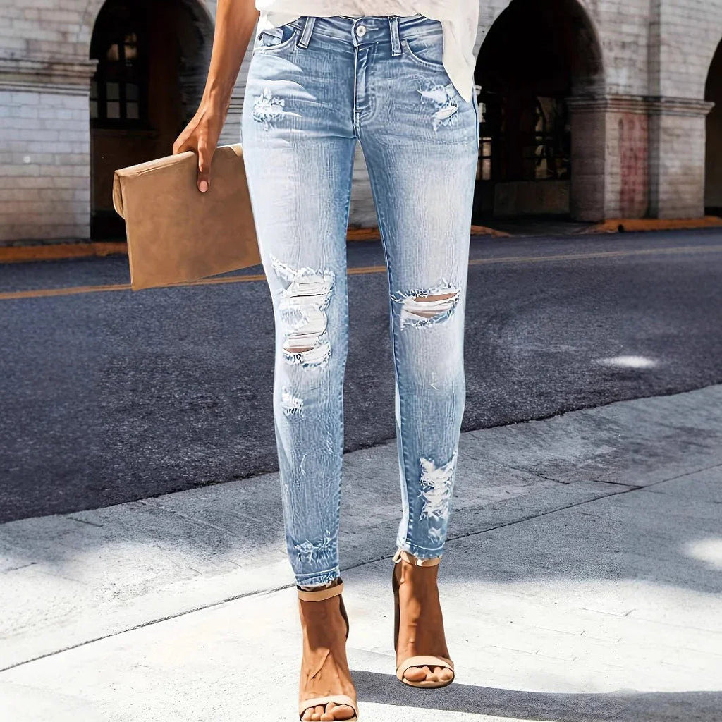 Jeans Women'S High Elastic Slim Fit Slimming  Pre2brand