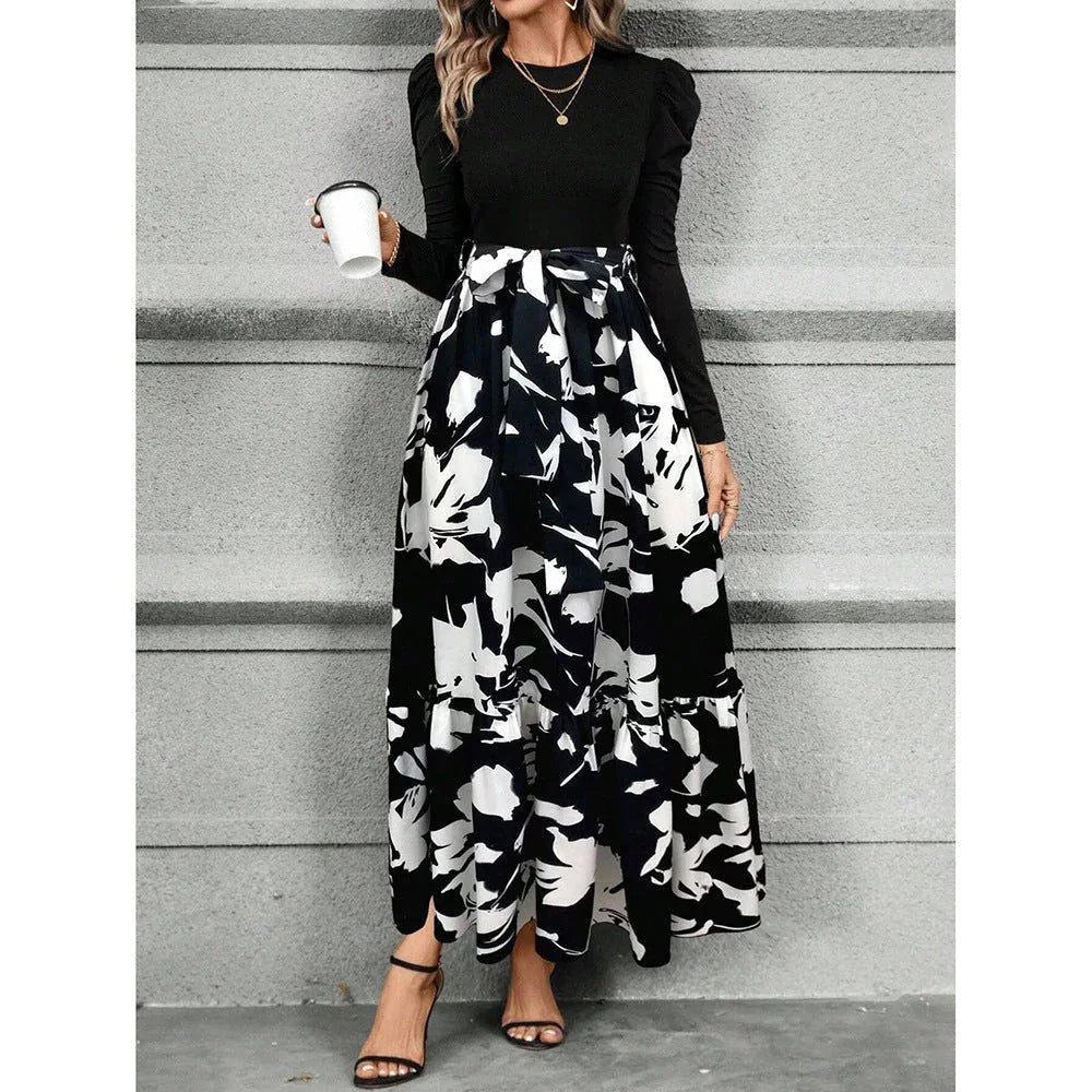 Women's Floral Print Long Sleeve Dress  Pre2brand