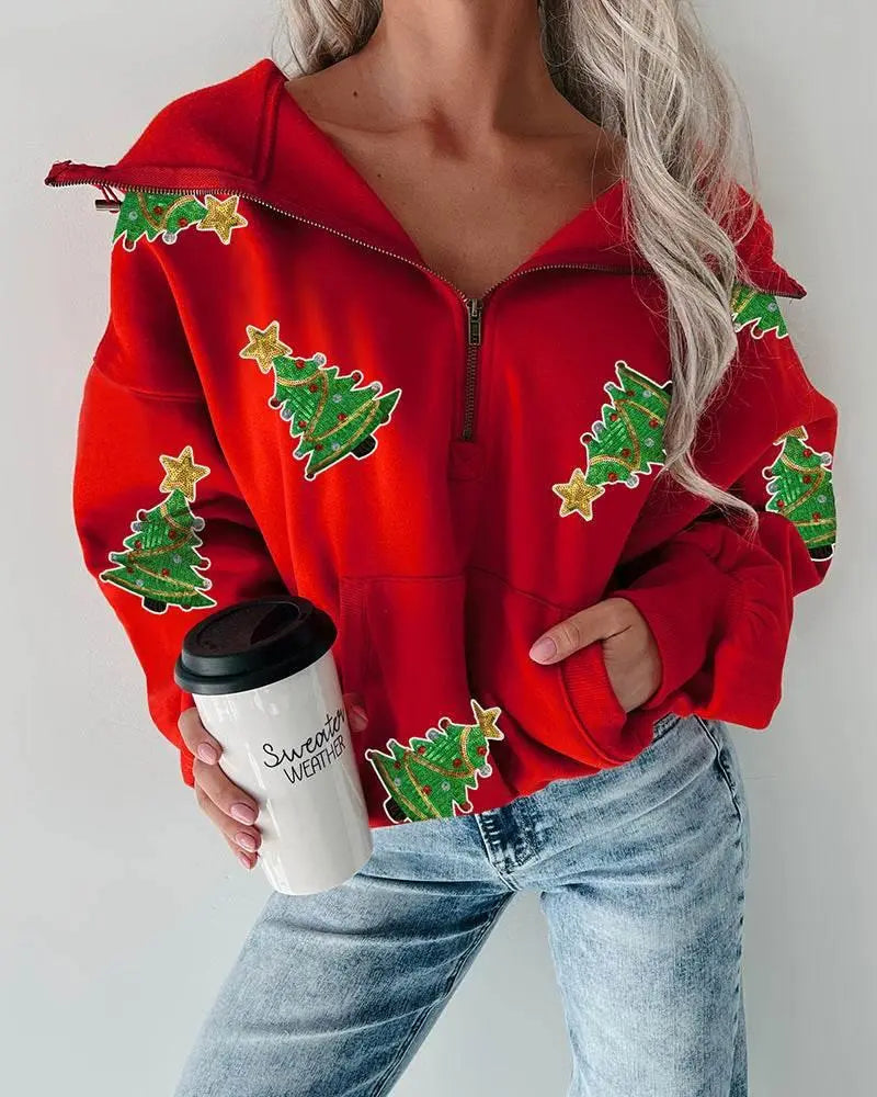 Christmas Long Sleeve Sweater For Women  Pre2brand