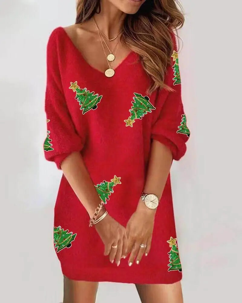 Christmas Long Sleeve Sweater For Women  Pre2brand