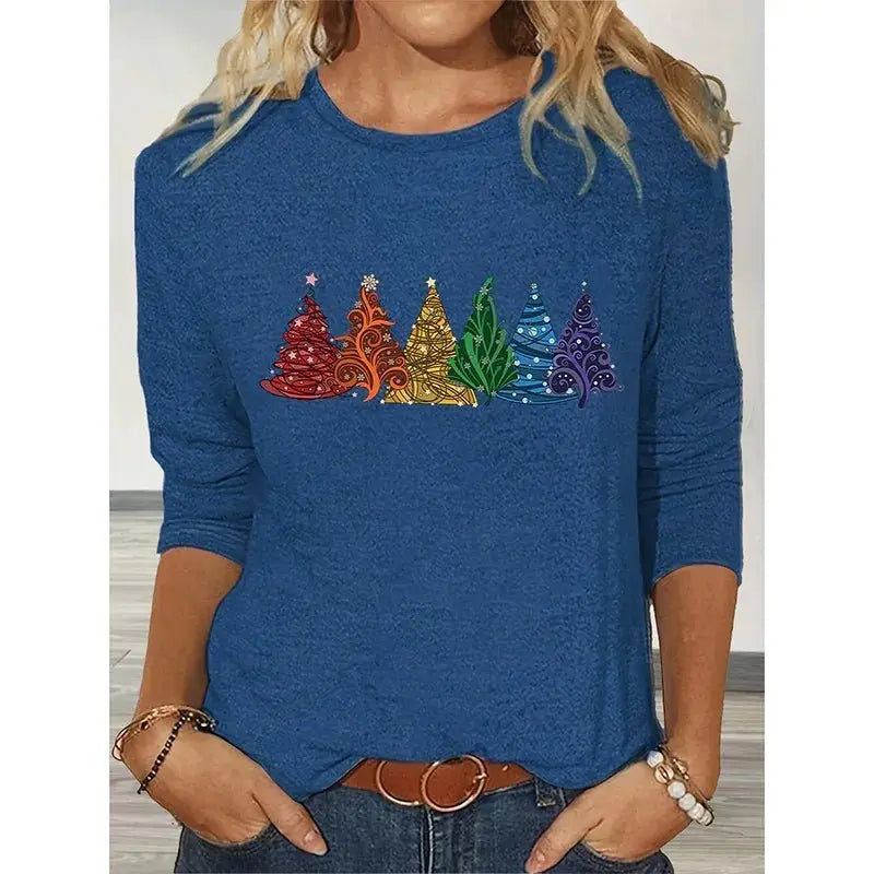 Christmas Tree Graphic Long Sleeve T-Shirt  Pre2brand