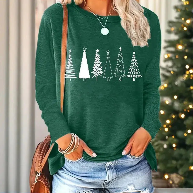 Christmas Tree Graphic Long Sleeve T-Shirt  Pre2brand