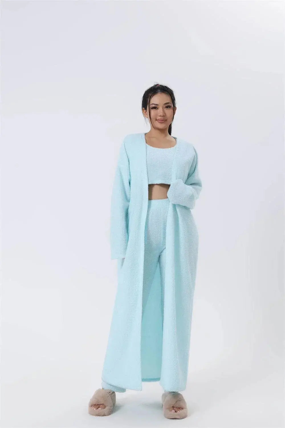 Cozy Pajama Set, 3 Piece Lounge Set, Women Winter Dress  Pre2brand
