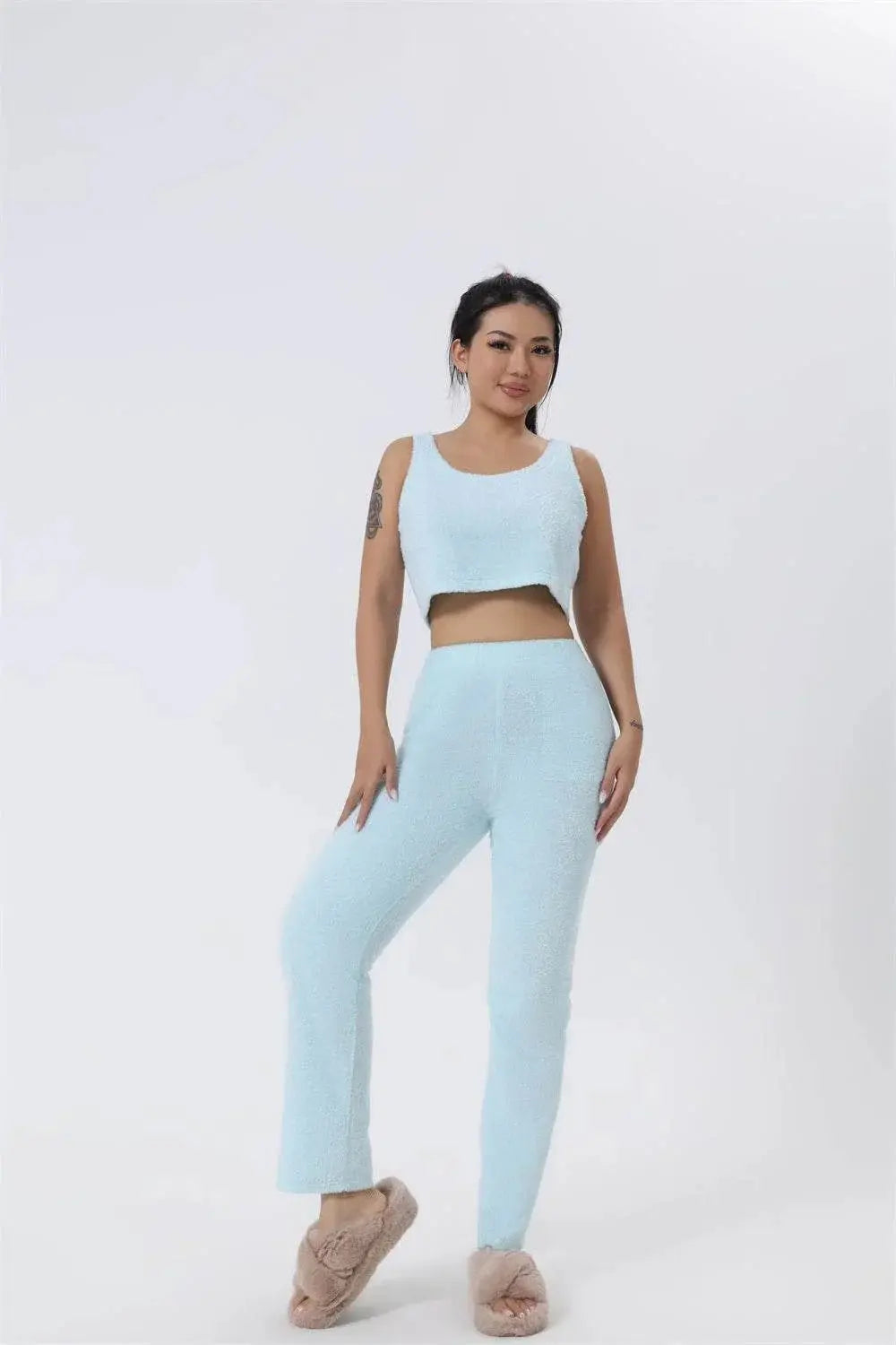 Cozy Pajama Set, 3 Piece Lounge Set, Women Winter Dress  Pre2brand