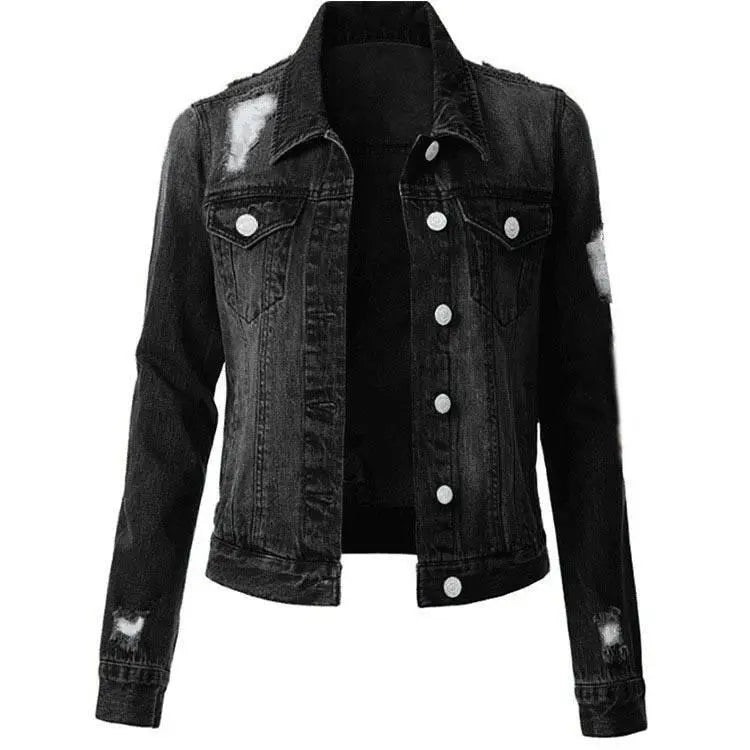 European And American Hole Lining Short Sleeve Women Women'S Cowboy Coat  Pre2brand