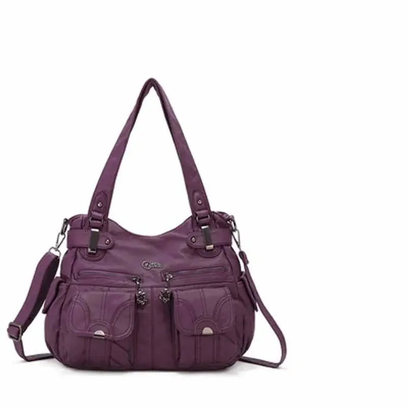 Fashion Ladies Soft Leather Portable Messenger Bag Crossbody Bags For Women Zipper Pocket Soft Casual Tote  Pre2brand
