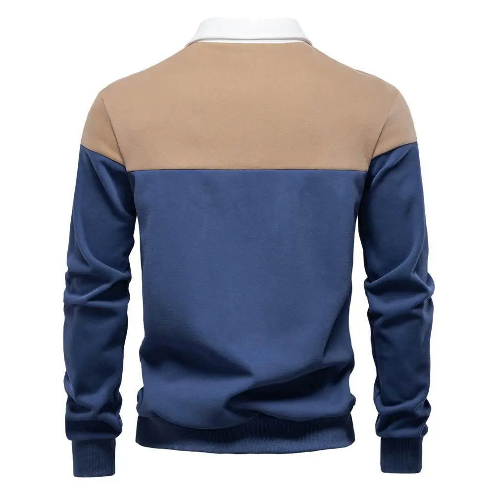 Men'S Casual Long-Sleeved Polo Collar Sweater  Pre2brand