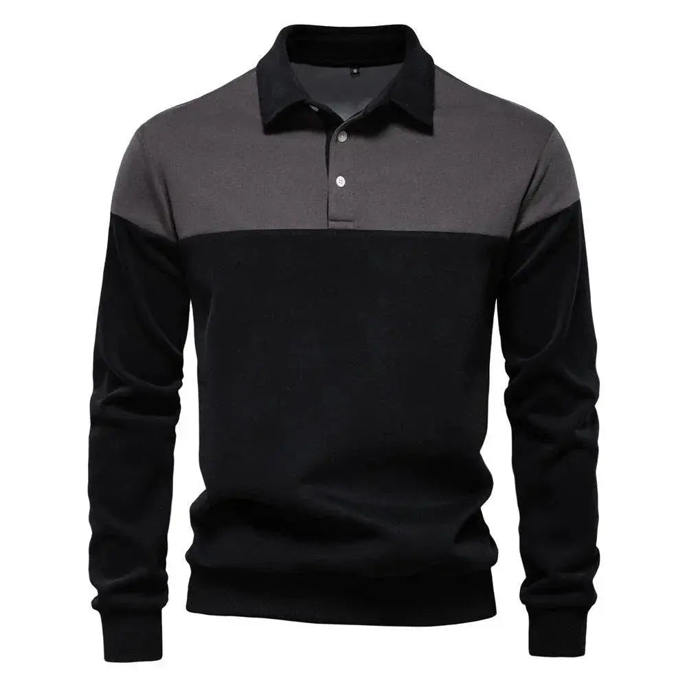 Men'S Casual Long-Sleeved Polo Collar Sweater  Pre2brand