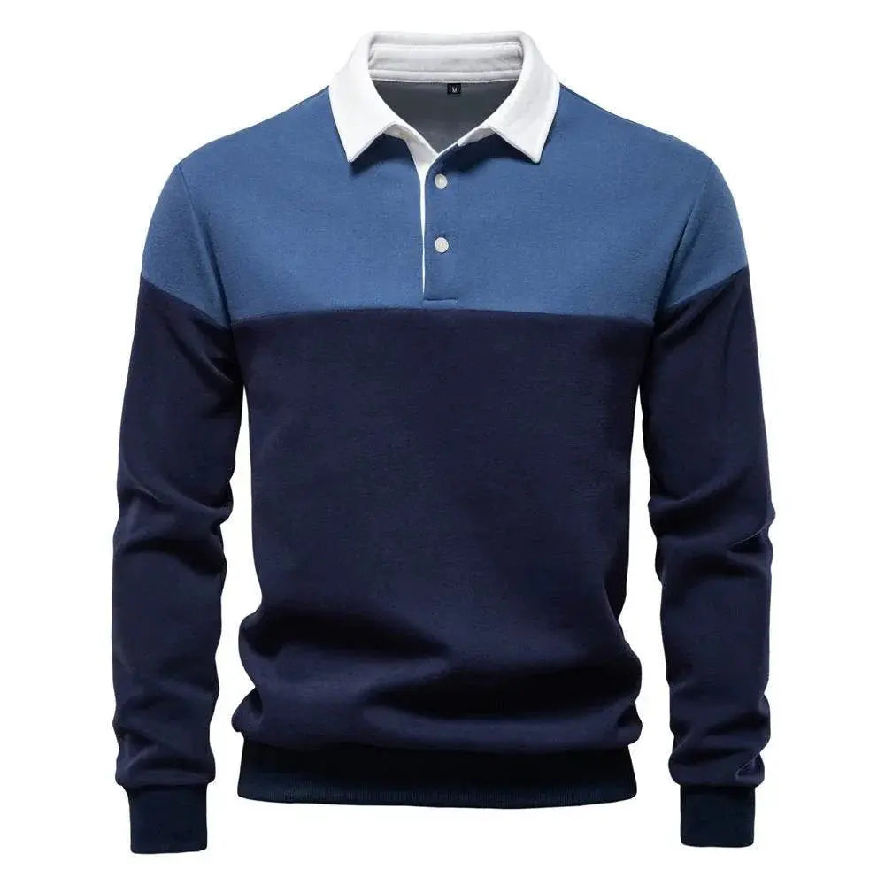 Men'S Casual Long-Sleeved Polo Collar Sweater  Pre2brand