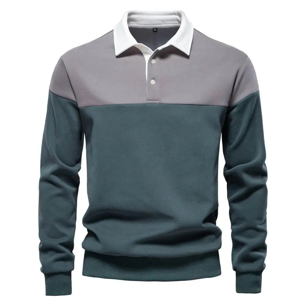 Men'S Casual Long-Sleeved Polo Collar Sweater  Pre2brand