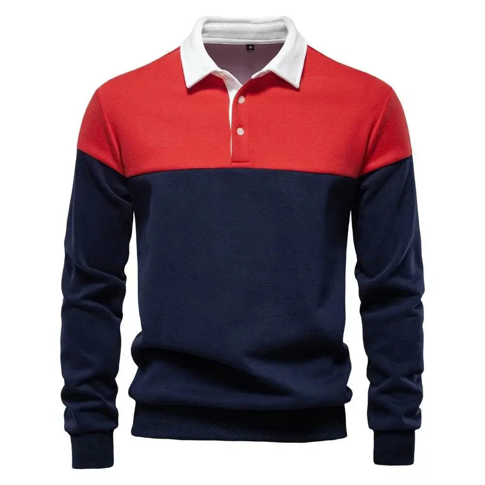 Men'S Casual Long-Sleeved Polo Collar Sweater  Pre2brand