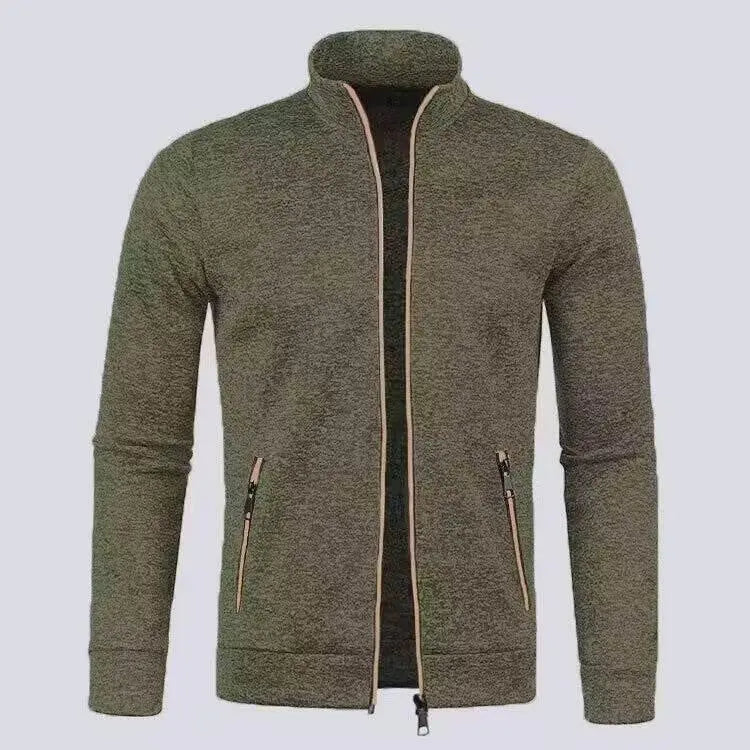 Men'S Long Zipper Sweater Coat  Pre2brand
