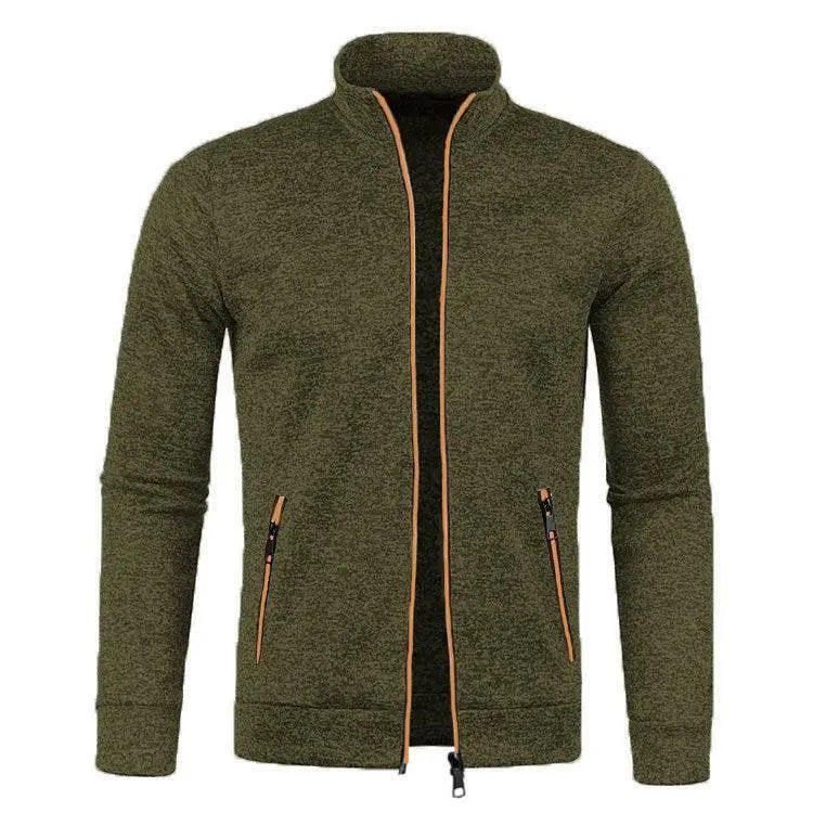 Men'S Long Zipper Sweater Coat  Pre2brand
