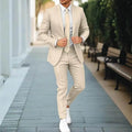 Men'S New Linen Single Row One Button Suit  Pre2brand