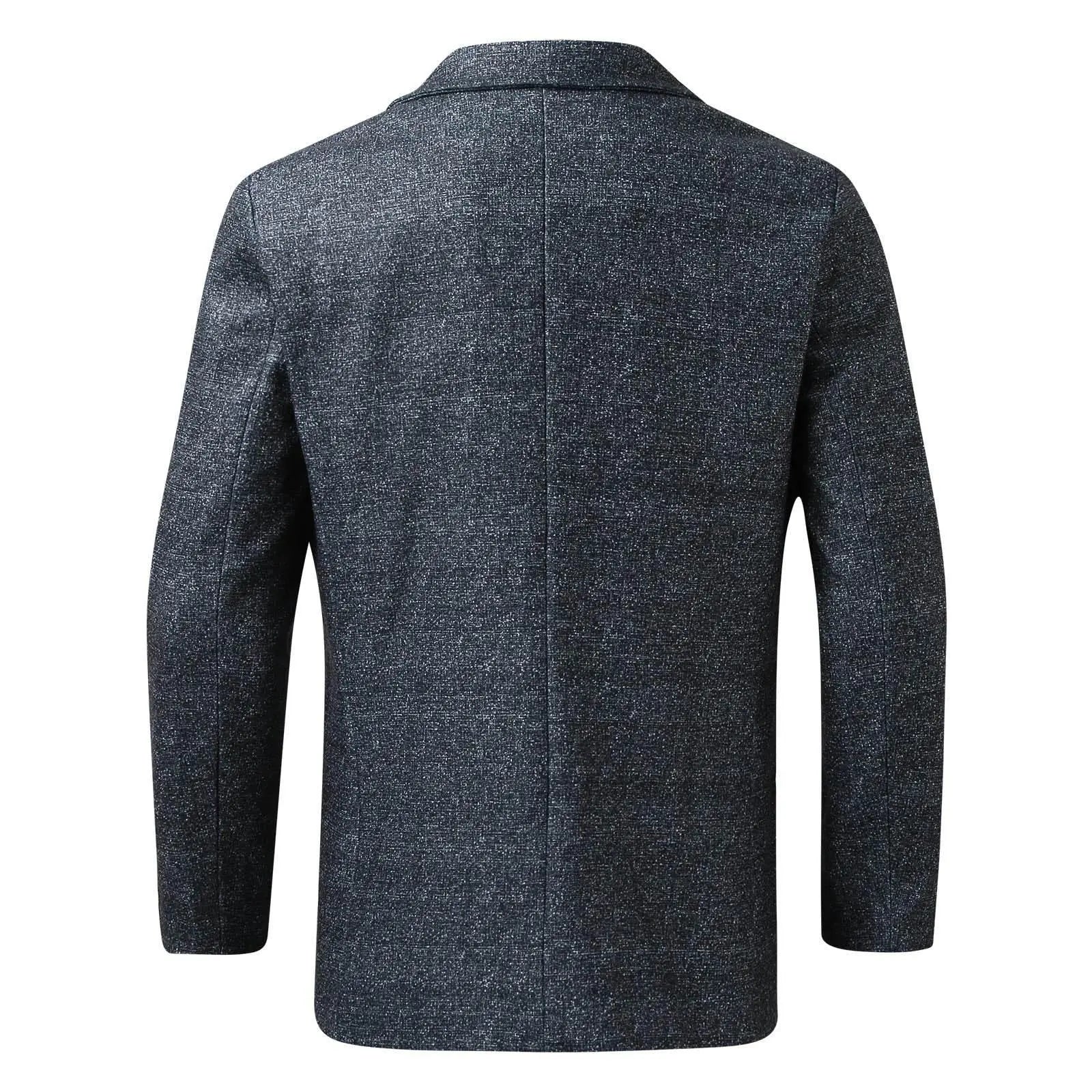 Men'S Plaid Lapel Long Sleeve Suit Coat Men'S Business Suit  Pre2brand
