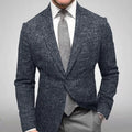 Men'S Plaid Lapel Long Sleeve Suit Coat Men'S Business Suit  Pre2brand