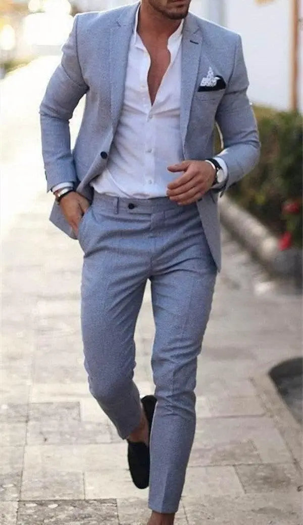 Men'S Plus Size Two-Piece Suit  Pre2brand