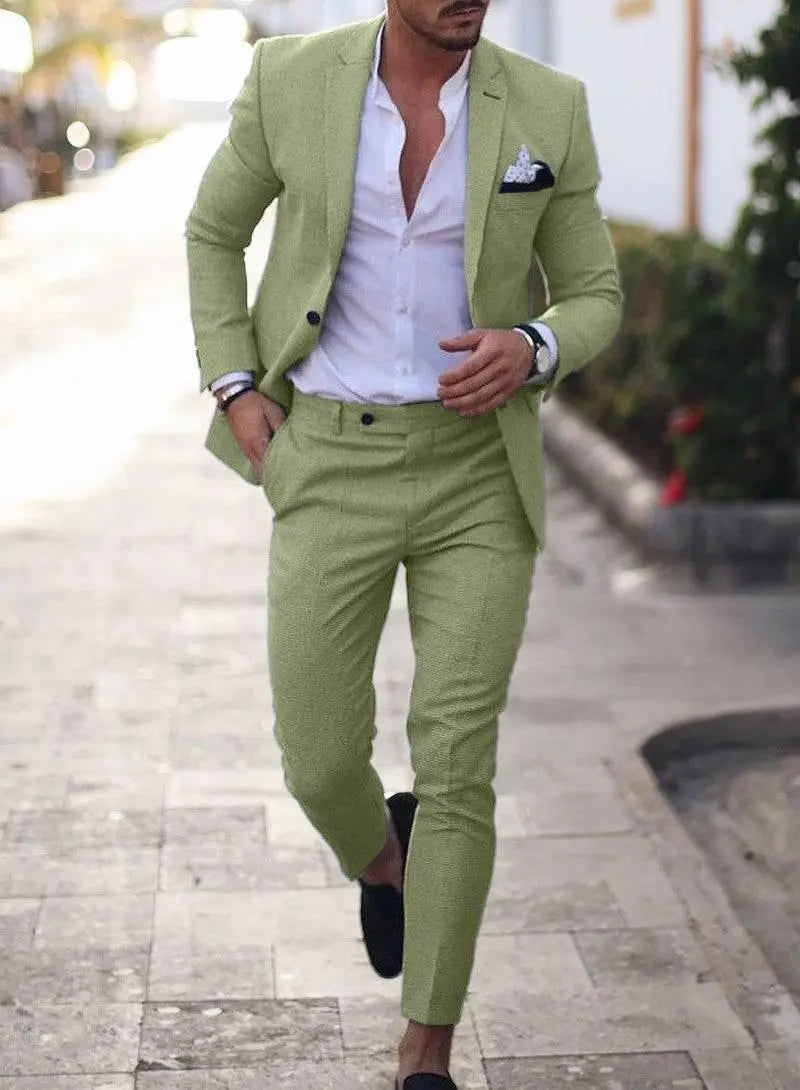 Men'S Plus Size Two-Piece Suit  Pre2brand