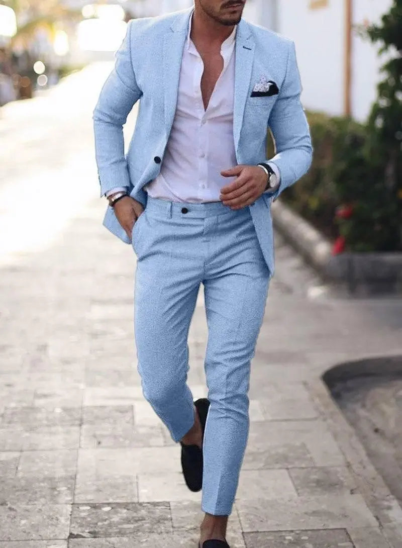 Men'S Plus Size Two-Piece Suit  Pre2brand