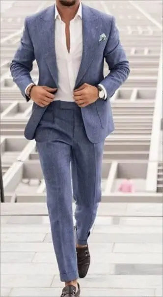 Men'S Plus Size Two-Piece Suit  Pre2brand