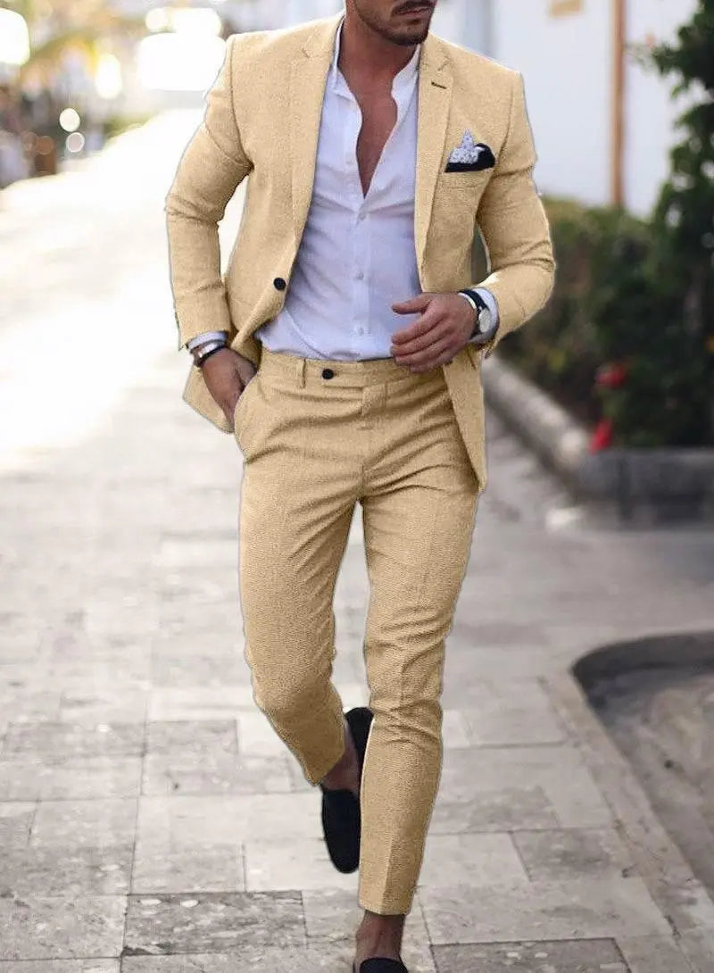 Men'S Plus Size Two-Piece Suit  Pre2brand