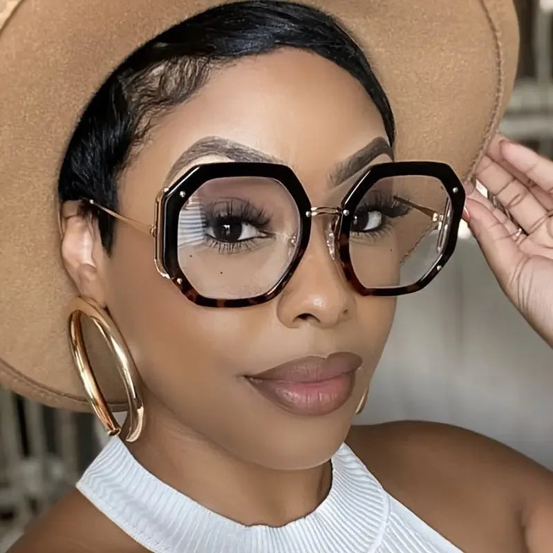 Oversized Hip-Hop Blue Light Blocking Glasses  Pre2brand