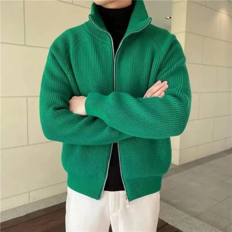 Rabbit Fur Modal Men'S Cardigan Sweater  Pre2brand
