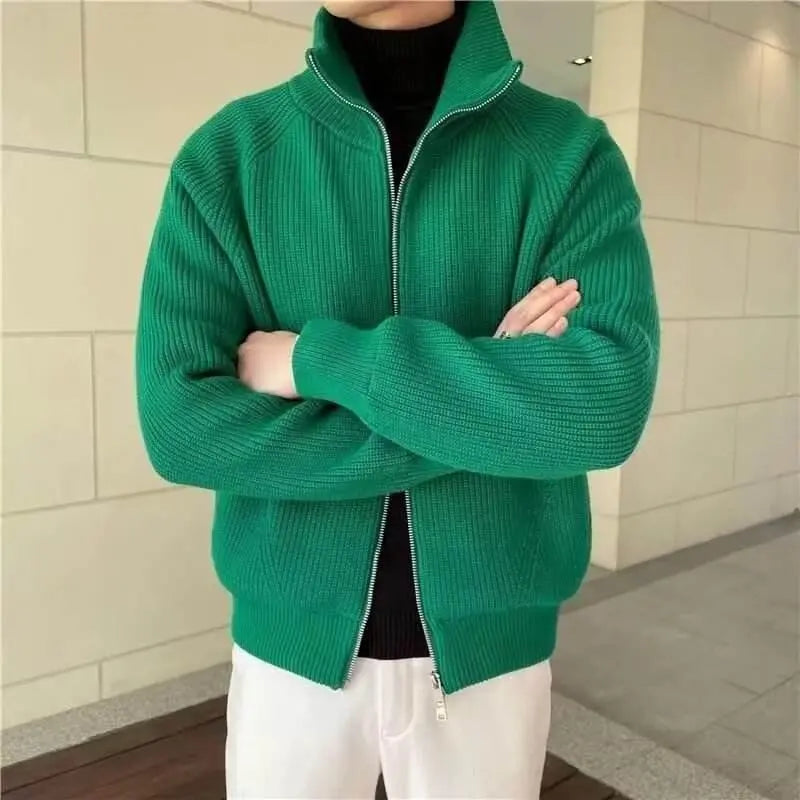 Rabbit Fur Modal Men'S Cardigan Sweater  Pre2brand