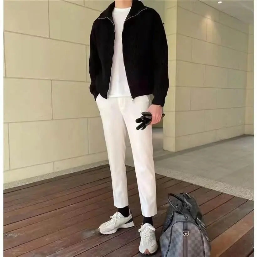 Rabbit Fur Modal Men'S Cardigan Sweater  Pre2brand