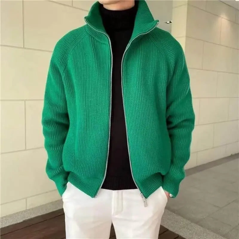 Rabbit Fur Modal Men'S Cardigan Sweater  Pre2brand