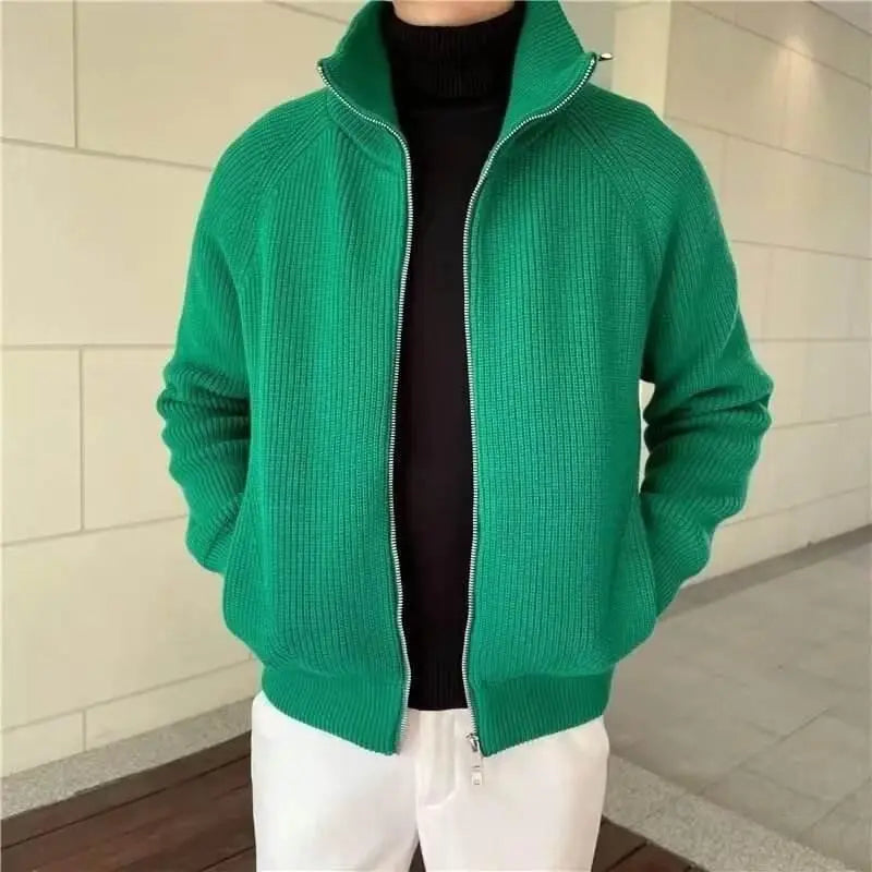 Rabbit Fur Modal Men'S Cardigan Sweater  Pre2brand