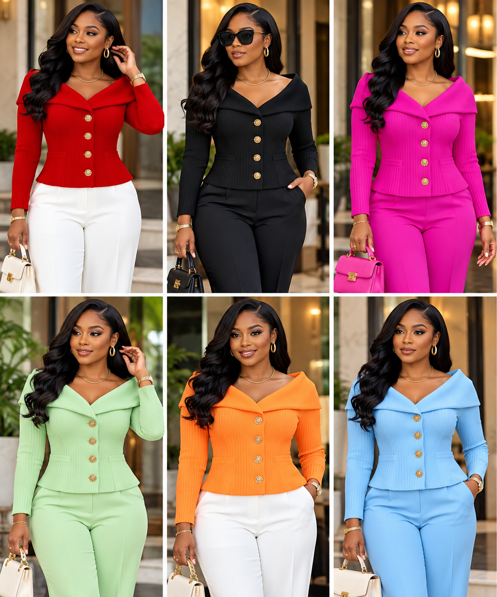 Waist-Defining V-Neck Blouse for Women – image 12 of 12
