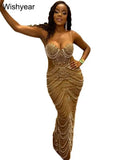 Sparkly Crystal Rhinestone Pearl Dress  Pre2brand