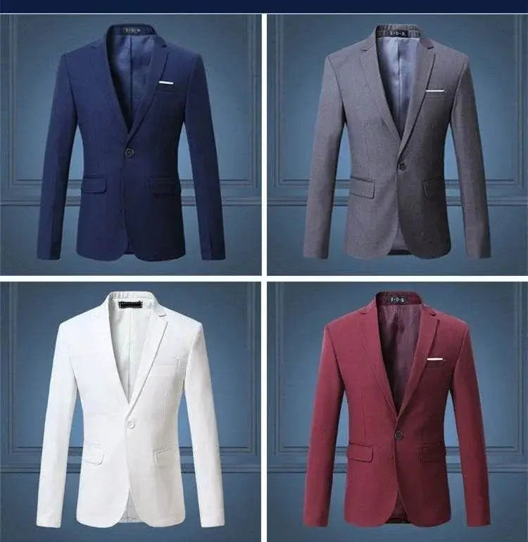 Spring And Autumn Solid Color Casual One Button Men'S Small Suit  Pre2brand