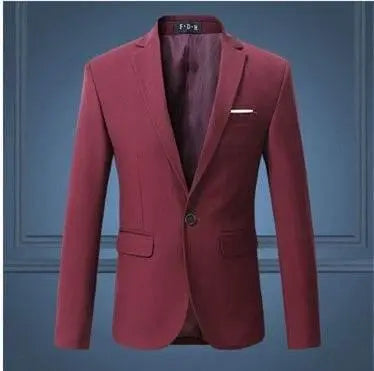 Spring And Autumn Solid Color Casual One Button Men'S Small Suit  Pre2brand