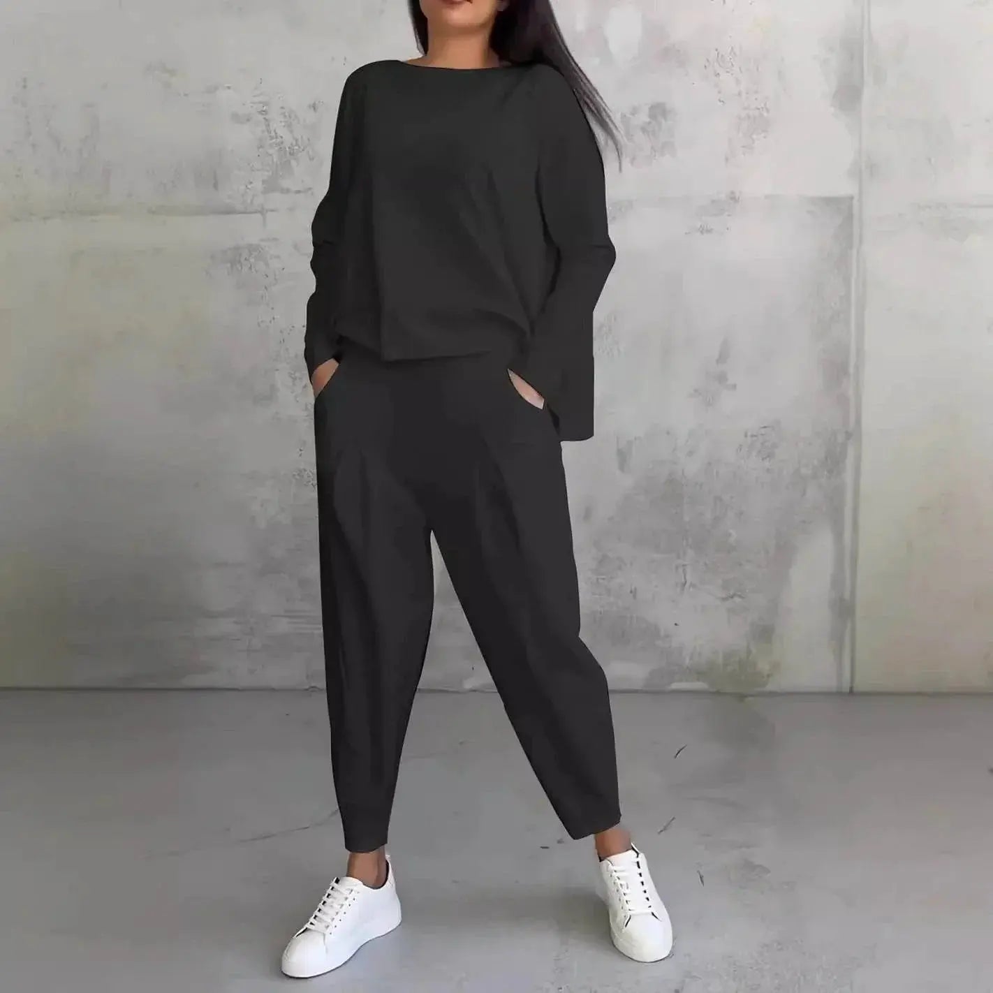 Top And Loose Harem Pants With Pockets Ins Fashion Trousers  Pre2brand