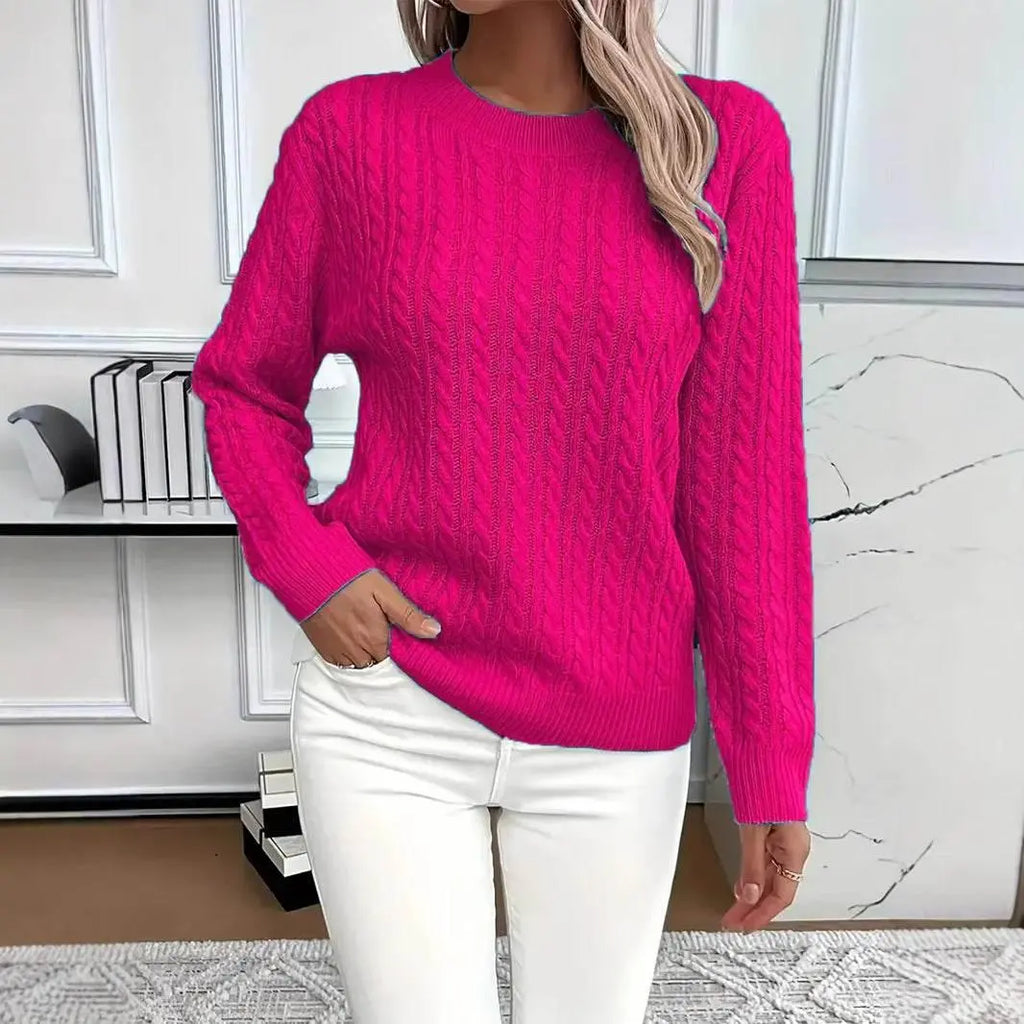 Versatile Fashion Classic Twist Round Neck Sweater  Pre2brand