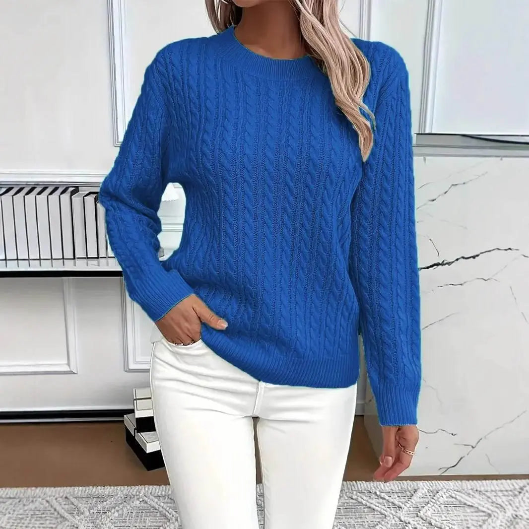 Versatile Fashion Classic Twist Round Neck Sweater  Pre2brand