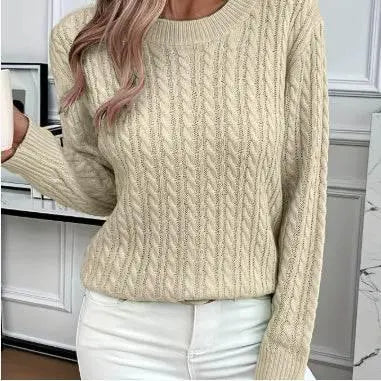 Versatile Fashion Classic Twist Round Neck Sweater  Pre2brand