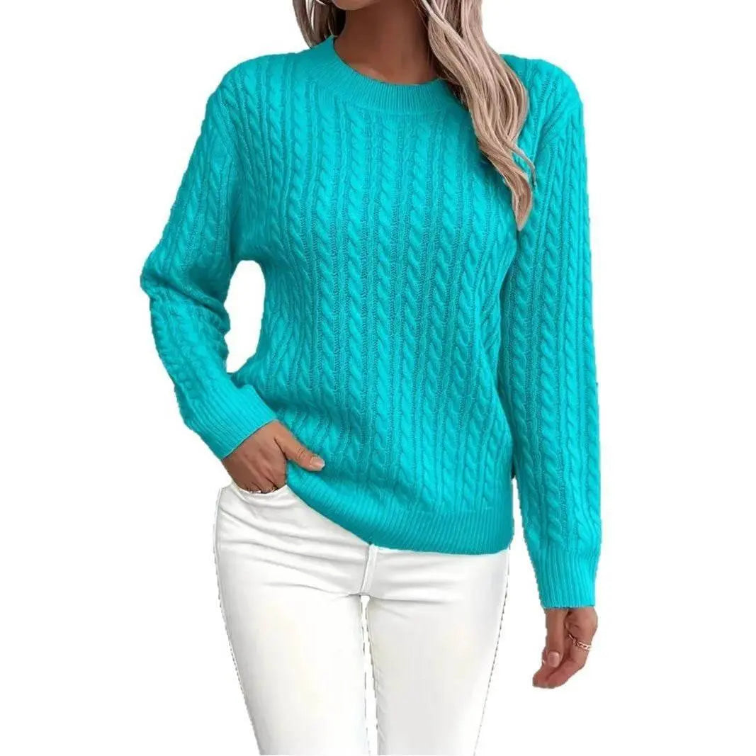 Versatile Fashion Classic Twist Round Neck Sweater  Pre2brand