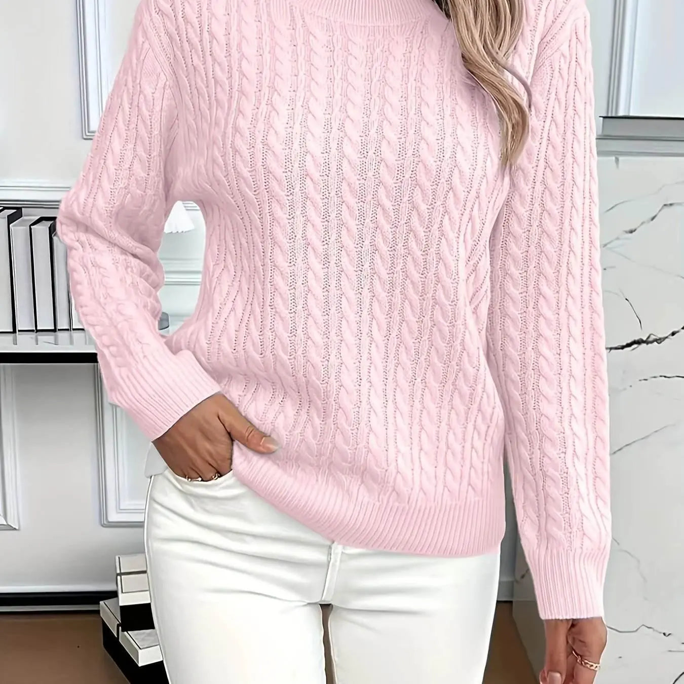 Versatile Fashion Classic Twist Round Neck Sweater  Pre2brand