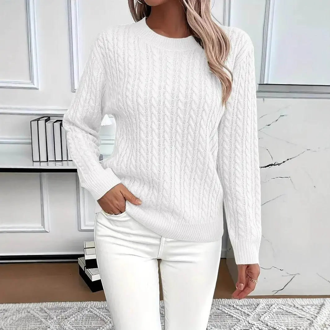 Versatile Fashion Classic Twist Round Neck Sweater  Pre2brand