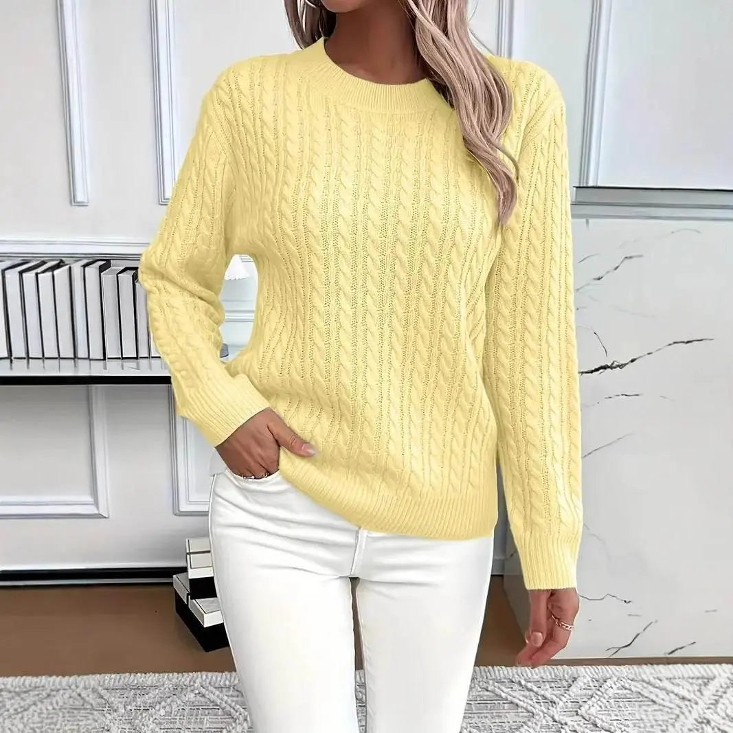 Versatile Fashion Classic Twist Round Neck Sweater  Pre2brand