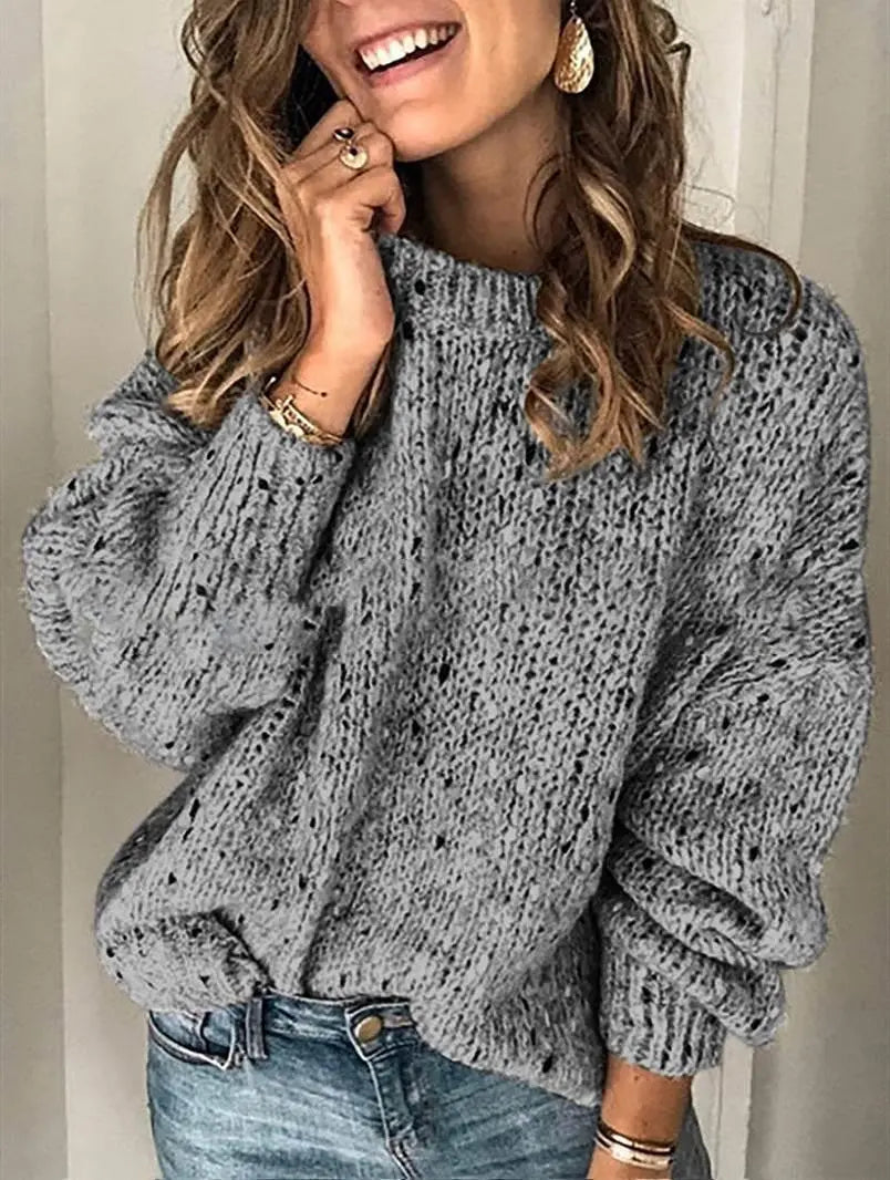 Winter Polka Dot Pullover Knitted Sweater for women  Pre2brand