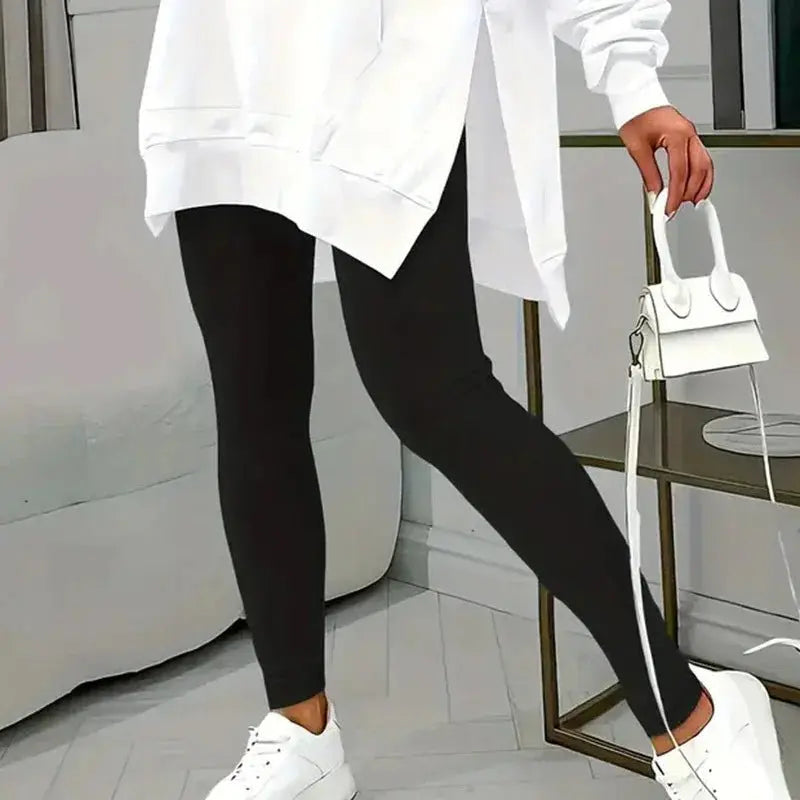 Women'S Casual 2-Piece Set Solid Color Leggings  Pre2brand