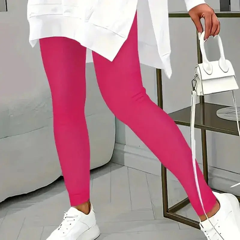 Women'S Casual 2-Piece Set Solid Color Leggings  Pre2brand