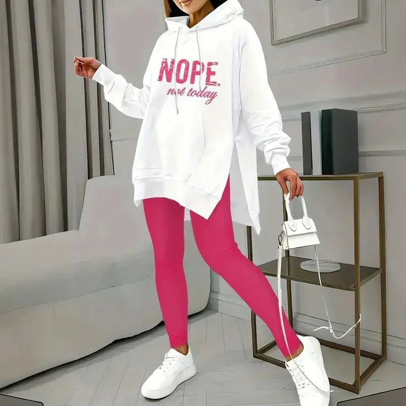 Women'S Casual 2-Piece Set Solid Color Leggings  Pre2brand