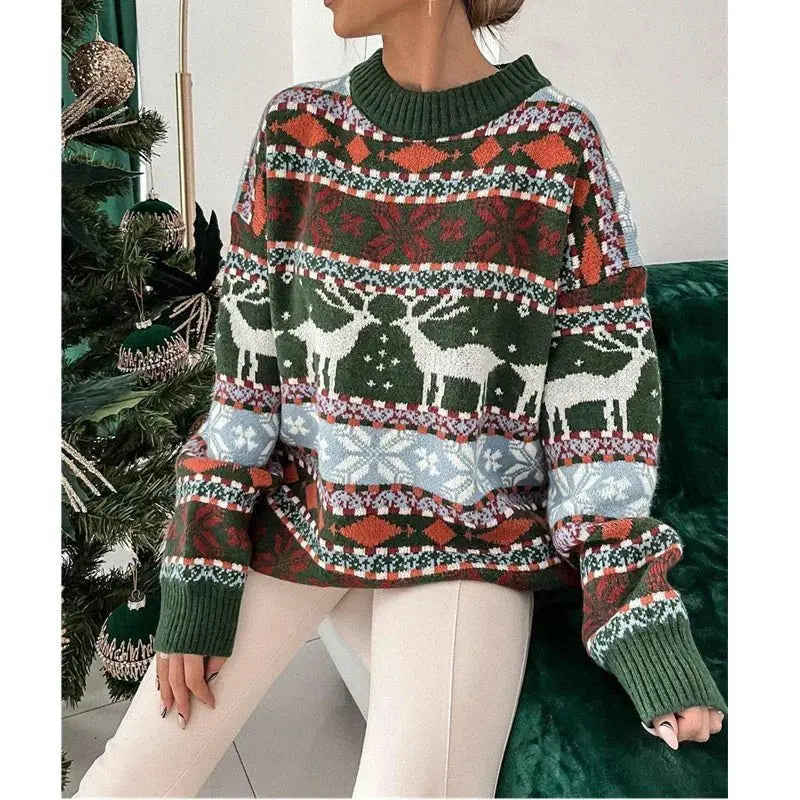 Women'S Fashion Round Neck Loose Sweater  Pre2brand