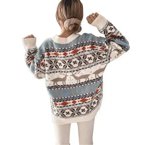 Women'S Fashion Round Neck Loose Sweater  Pre2brand
